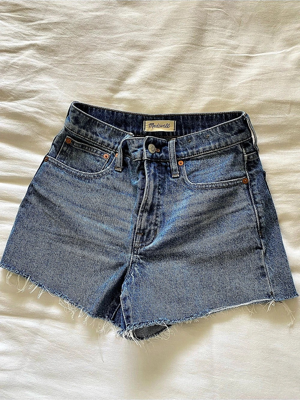 Madewell The Perfect Jean Short Denim Cutoff Shorts Blue Waist 26